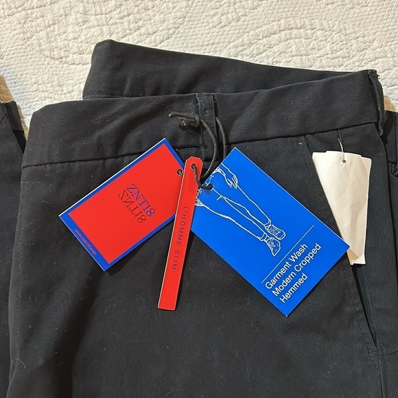 ZNT 18 Black Modern Cropped Hemmed. 40x34. NWT - Picture 2 of 7